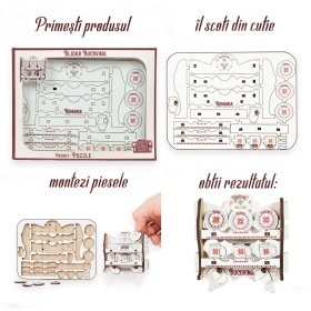 Puzzle 3D Lemn - Blidar - 8 cm
