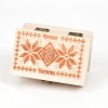 Cutie din lemn - motive traditionale - 9 cm x 6 cm x 5 cm