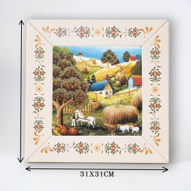 Tablou cu peisaj pitoresc de toamna (decorat pe sticla)