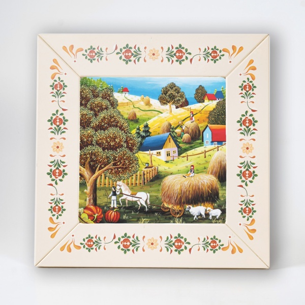 Tablou cu peisaj pitoresc de toamna (decorat pe sticla)