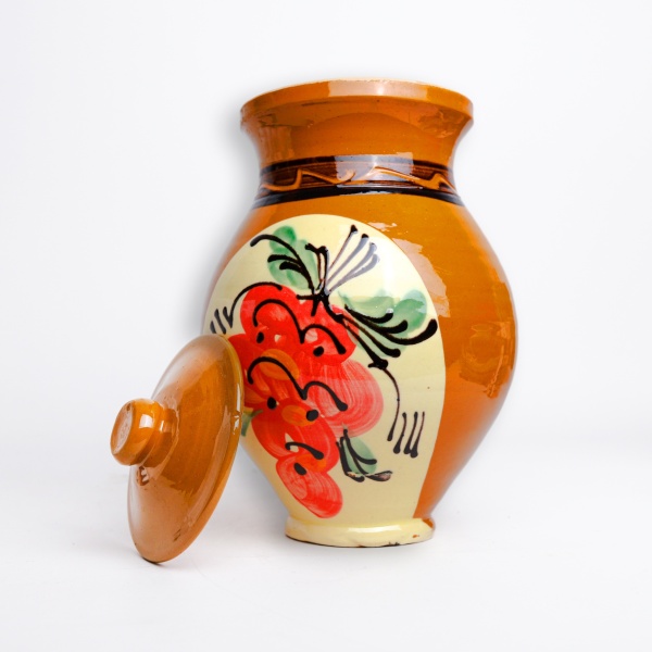 Cana din ceramica corund cu motive traditionale - 2L