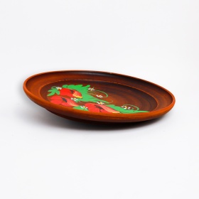 Farfurie din ceramica - flori de mac - 22 cm