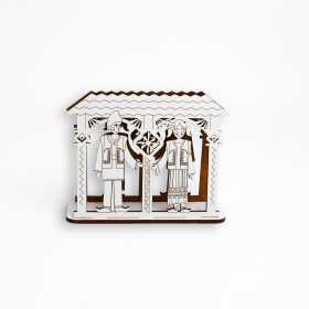 Suport pentru servetele din lemn gravat