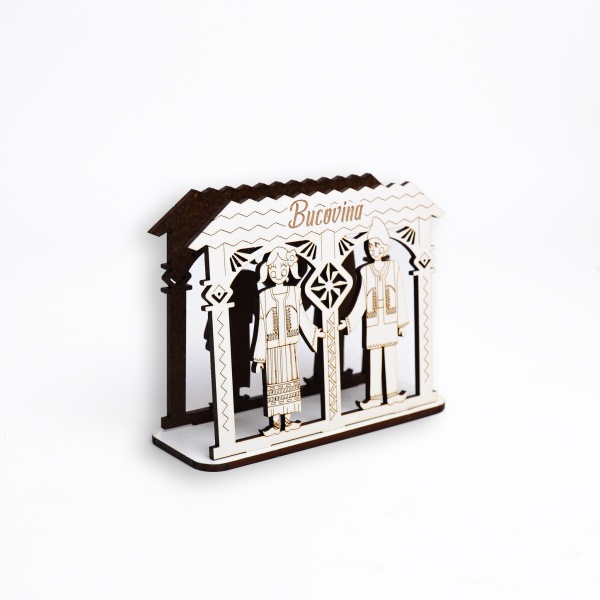 Suport pentru servetele din lemn gravat