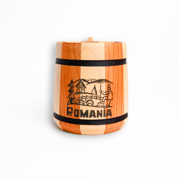 Halba din lemn - Romania - 12 cm x 10 cm