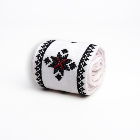 Brau traditional alb brodat 144x7.5CM