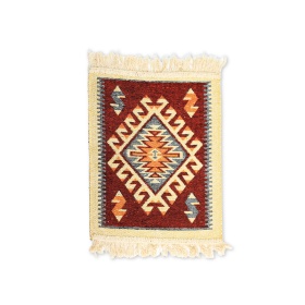 Covor traditional tesut manual din Bucovina - 58 cm x 35 cm
