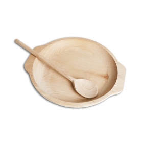Platou din lemn rotunda - 24cm x 22cm