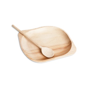 Platou rotund din lemn - 23cm x 20 cm