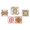 Set 5 suporturi pahare din lemn patrate