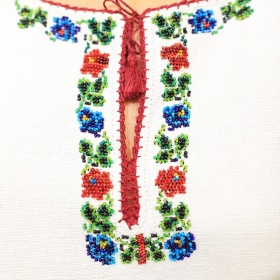 Ie traditionala autentica cu motive florale cusute-4XL