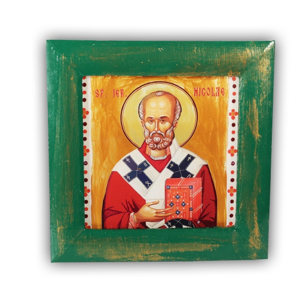 Icoana Sf. Nicolae 10cm x 10cm