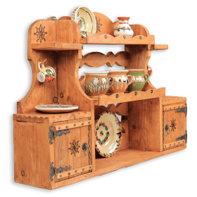 Blidar din lemn masiv maro deschis 58 cm x 94 cm