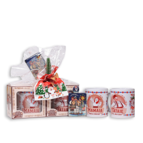 Set Promoțional de Crăciun căni Mamaia Tataie + magnet colindatori