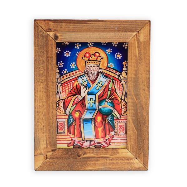 Icoana Sfintei Treimi (decorata pe sticla) 12 cm x 16 cm