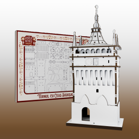 Puzzle 3D Lemn - Turnul cu Ceas Sighisoara