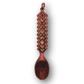Lingura din lemn cu motive traditionale - 30 cm