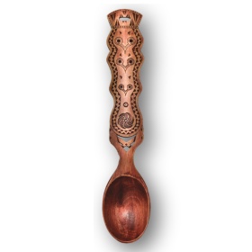 Lingura din lemn cu motive traditionale - 30 cm