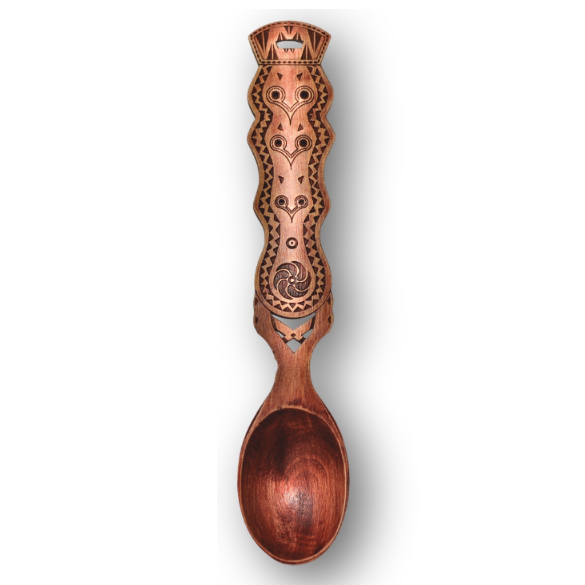 Lingura din lemn cu motive traditionale - 30 cm