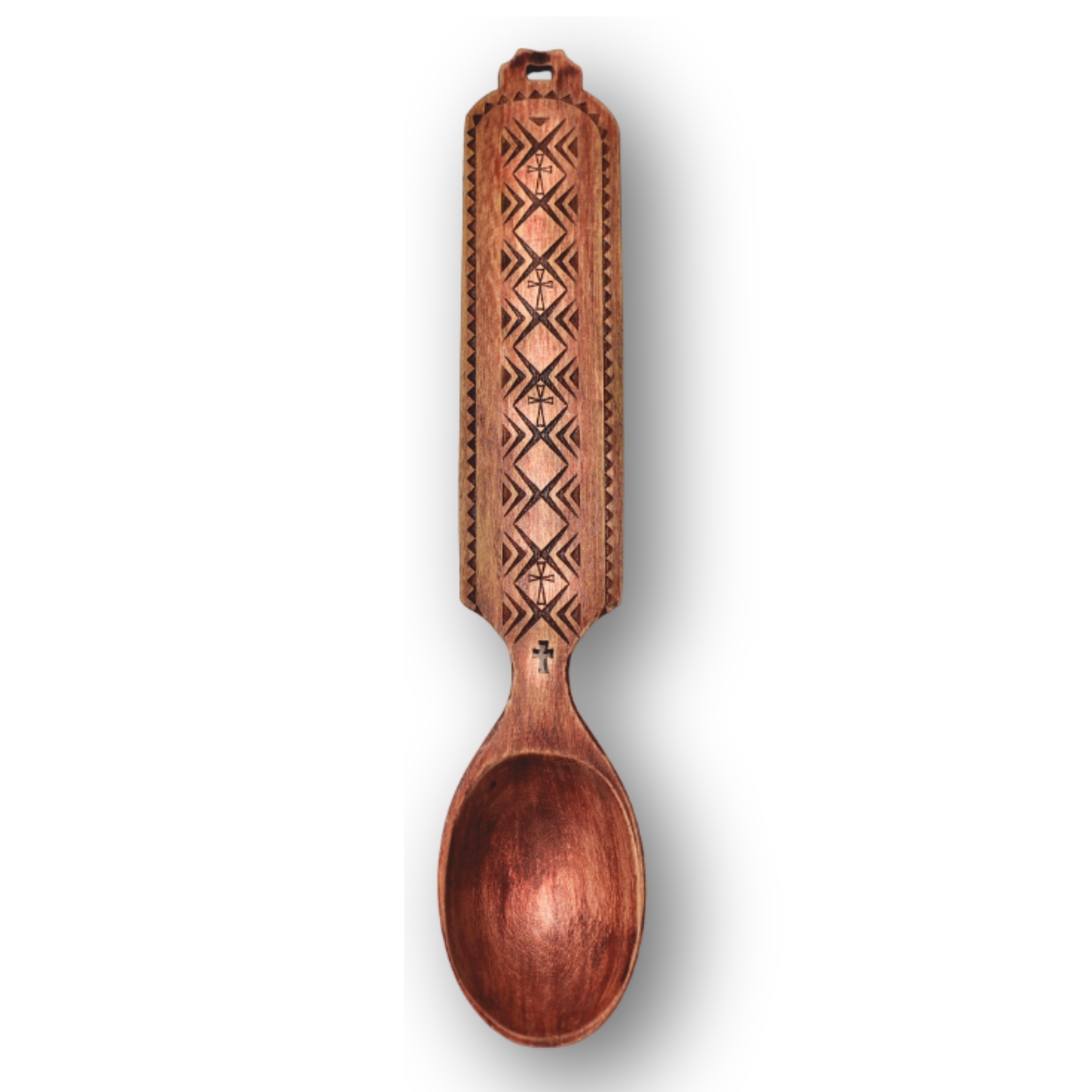 Lingura din lemn cu motive traditionale - 30 cm