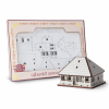 Puzzle 3D Lemn - Casuta - 8 cm