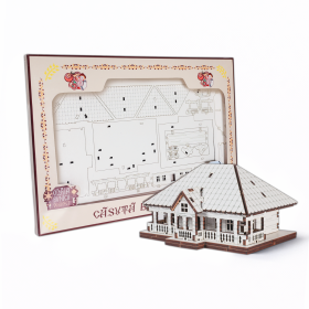 Puzzle 3D Lemn -  Casuta - 10 cm