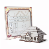 Puzzle 3D Lemn - Casuta - 12 cm