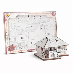 Puzzle 3D Lemn - Casa Chiojd - 15 cm