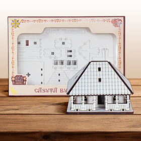 Puzzle 3D Lemn - Casuta - 8 cm