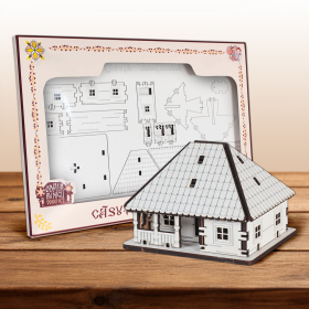 Puzzle 3D Lemn - Casuta - 8 cm