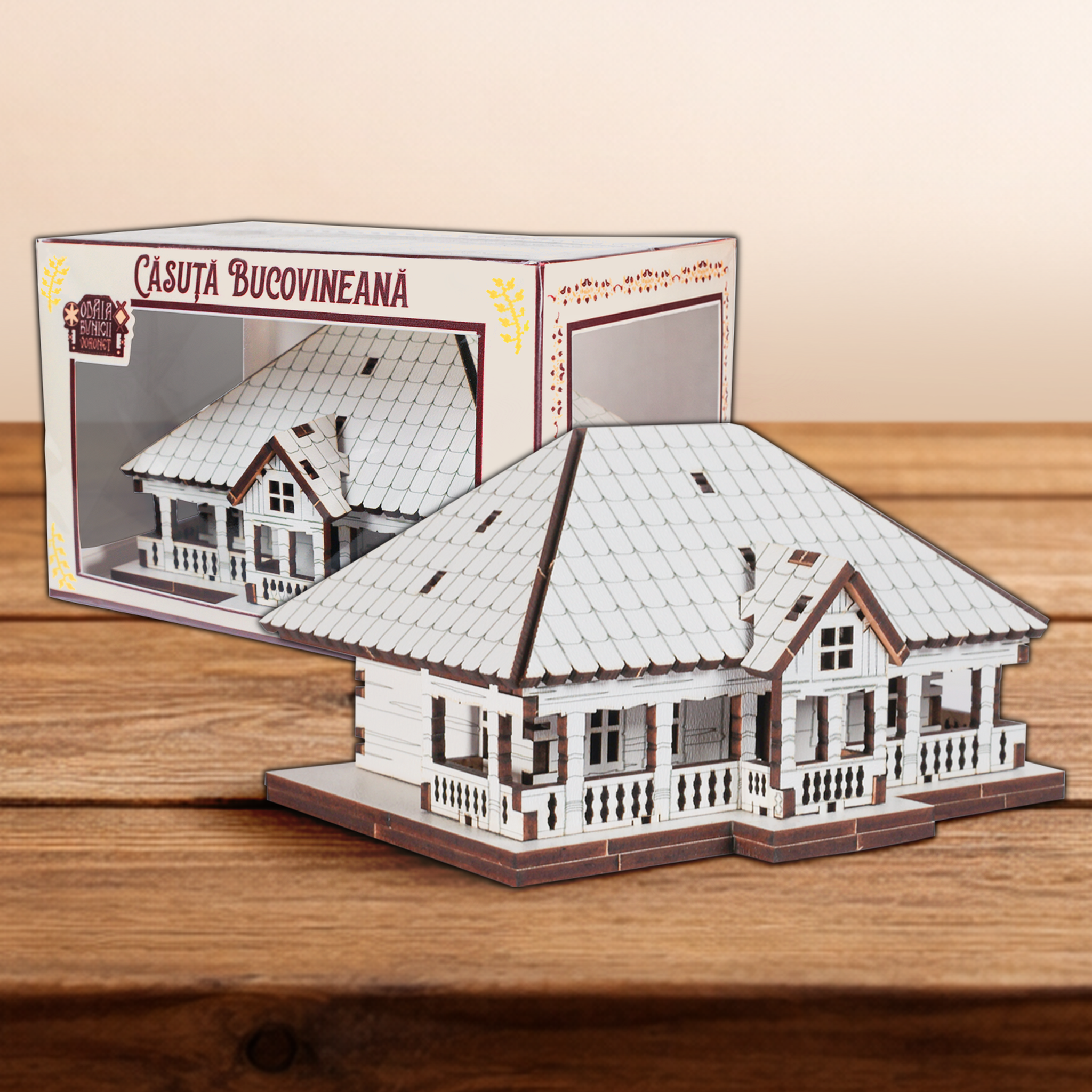 Casuta Lemn 3D - 10 cm