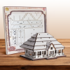 Puzzle 3D Lemn - Casuta - 17 cm
