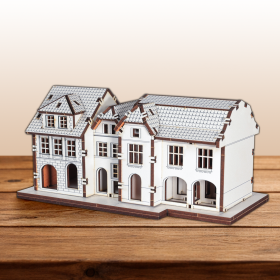 Casa Sighisoara din Lemn 3D - 18 cm