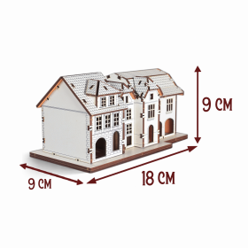 Casa Sighisoara din Lemn 3D - 18 cm