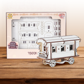 Puzzle 3D Lemn - Vagon