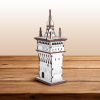 Turnul cu Ceas Sighisoara din Lemn 3D - 16 cm