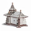 Puzzle 3D Lemn - Manastirea Voronet Complex