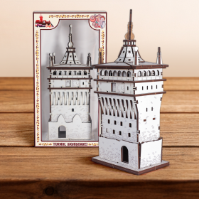 Turnul cu Ceas Sighisoara din Lemn 3D - 22 cm