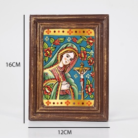 Icoana Tanguirea Maicii Domnului (decorata pe sticla) - 12cm x 16cm