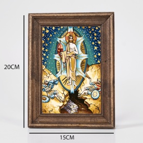 Icoana Inaltarea lui Iisus Hristos (decorata pe sticla) - 15cm x 20cm