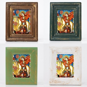 Icoana Sfantul Gheorghe (decorata pe sticla) - 10cm x 12cm