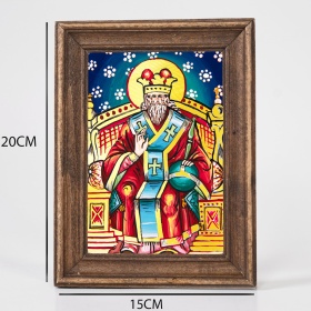 Icoana Sfintei Treimi (decorata pe sticla) - 15cm x 20cm